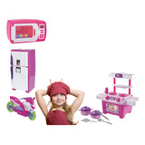 Kit Cozinha Infantil Completa Brinquedo Menina+brinde Oferta