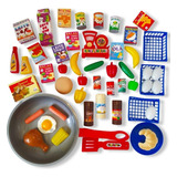 Kit Cozinha Mercadinho Infantil C/ Comidinhas