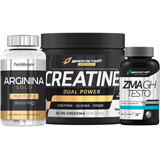 Kit Creatina 150g + Arginina Pura 60 Comp + Zma 30 Caps