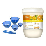 Kit Creme Citrus Aurantium 650g + Kit Cubeta E Espatula Azul