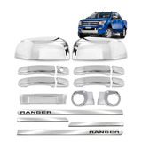 Kit Cromado Ranger 2013 2014 2015 + Frisos Lateral Largo