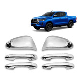 Kit Cromo Aplique Retrovisor Maçaneta Hilux