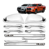 Kit Cromo Hilux 16/21 Retro Maçaneta + Friso X-treme
