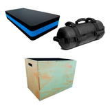 Kit Cross - Power Bag 15kg + Caixa Plyo 60x65x50cm + Step