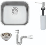 Kit Cuba 40x34x17 Acetinada Tramontina + Dosador 500ml