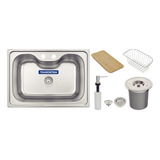 Kit Cuba Inox Pia Cozinha Tramontina Completa Morgana 60 Fx