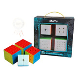 Kit Cubo Mágico Moyu Original 2x2 + 3x3 + 4x4 + 5x5