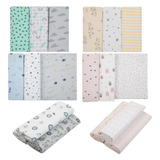 Kit Cueiro Bebê Flanelado Compose Papi 80x80 Cm C 3 Unidades