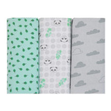 Kit Cueiro Bebê Flanelado Compose Papi 80x80 Cm C 3 Unidades