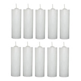 Kit Cx Com 10 Velas Votivas De 7 Dias Branca 320g + Brinde