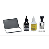 Kit Datador 5mm + Almofada + Tinta + Reativador P/ Plástico