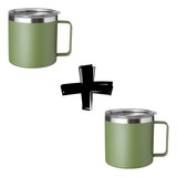 Kit De 2 Canecas Térmicas De Aço Inox - 450ml