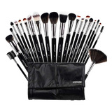 Kit De 22 Pincéis Para Maquiagem Macrilan Kp3-7a Preto
