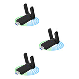 Kit De 3 Adaptador Wifi Dual Band 2-4g 5g Usb 3.0 5ghz 1300