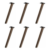 Kit De 6 Pe Palito Madeira 30cm Com Chapa Pvc Mesa Cadeira