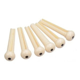 Kit De 6 Pinos Para Violão Aço Cor Creme Somos Loja!