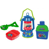 Kit De Acampamento Pj Masks Com Lampião E Cantil Candide