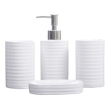 Kit De Acessórios Para Banheiro Lavabo 4 Peças 001 L