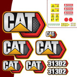 Kit De Adesivos Caterpillar 313d2 Para Máquinas Pesadas 2021 Cor Padrão