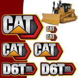 Kit De Adesivos Caterpillar D6txl P/ Máquinas Pesadas 2021 Cor Vermelho