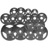 Kit De Anilhas Sport Luxo Com Furação Olímpica - 140kg