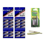 Kit De Barbear 100 Lâm Lord + 1 Navalhete + 1 Aparelho Barba