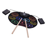 Kit De Bateria Eletrônica Drum Children Roll-up Kids Usb/bat