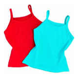 Kit De Blusa Infantil Básica Regatinha Mini Diva 2 Unidades