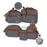 Kit De Bolsa Maternidade Bebê Completo Neutra 5 Peças