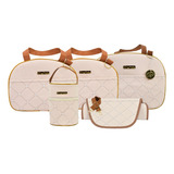 Kit De Bolsas Média Mãe Bebê Saída Maternidade Menina Menino