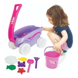 Kit De Brinquedos Praia Carriola C/balde Pá Siri Peneira