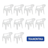 Kit De Cadeiras Tramontina 10 Peças Iguape Branco 92221010