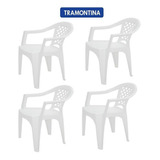 Kit De Cadeiras Tramontina 4 Peças Iguape Branca 92221010