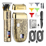 Kit De Cortador E Aparador De Cabelo Elétrico: Recarregável