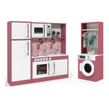 Kit De Cozinha Com Geladerira Fogao E Lavanderia Infantil