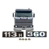 Kit De Emblemas C/ Travas Scania 113h Frontal 113h / 360