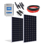 Kit De Energia Solar 2 Placas 280w Controlador 40a Cabo 10m Cor Preto Voltagem De Circuito Aberto 38.33mv Voltagem Máxima Do Sistema 31.94mv