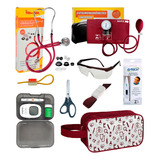 Kit De Enfermagem Completo Medidor Glicose Aparelho Pressão