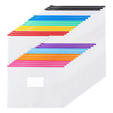 Kit De Envelopes De Plástico Eoout Com Zíperes Coloridos X 3