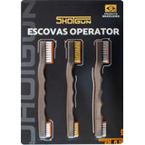 Kit De Escovas Dupla Para Limpeza De Armas Shotgun Operator