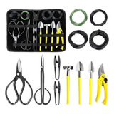 Kit De Ferramentas Mosfiata Bonsai, Preto, 13 Peças