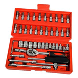 Kit De Ferramentas Multiuso C/ 46 Peças Maleta Profissional