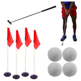 Kit De Golfe Adulto Com Taco, Bolinhas E Bandeirolas 