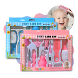 Kit De Higiene Bebê Banho Cortador De Unha Termômetro 10 Pçs