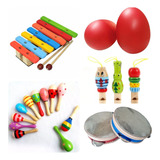 Kit De Instrumentos Xilofone+ Eggs+ Pandeiro+