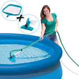 Kit De Limpeza Manutenção Piscina Aspirador Peneira Intex