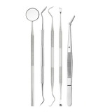 Kit De Limpeza Tártaro Dental Sonda Extrator Espelho Pinça