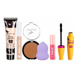 Kit De Maquiagem Base, Iluminador Ou Corretivo, Esponja, Bat