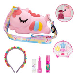 Kit De Maquiagem Infantil Bolsa Menina Embalagem De Presente
