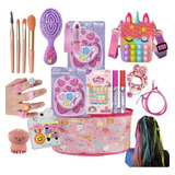 Kit De Maquiagem Infantil + Maleta + Bolsinha Linda